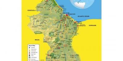 Harta Guyana localizare pe harta