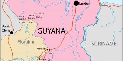Harta Guyana locație de pe lume