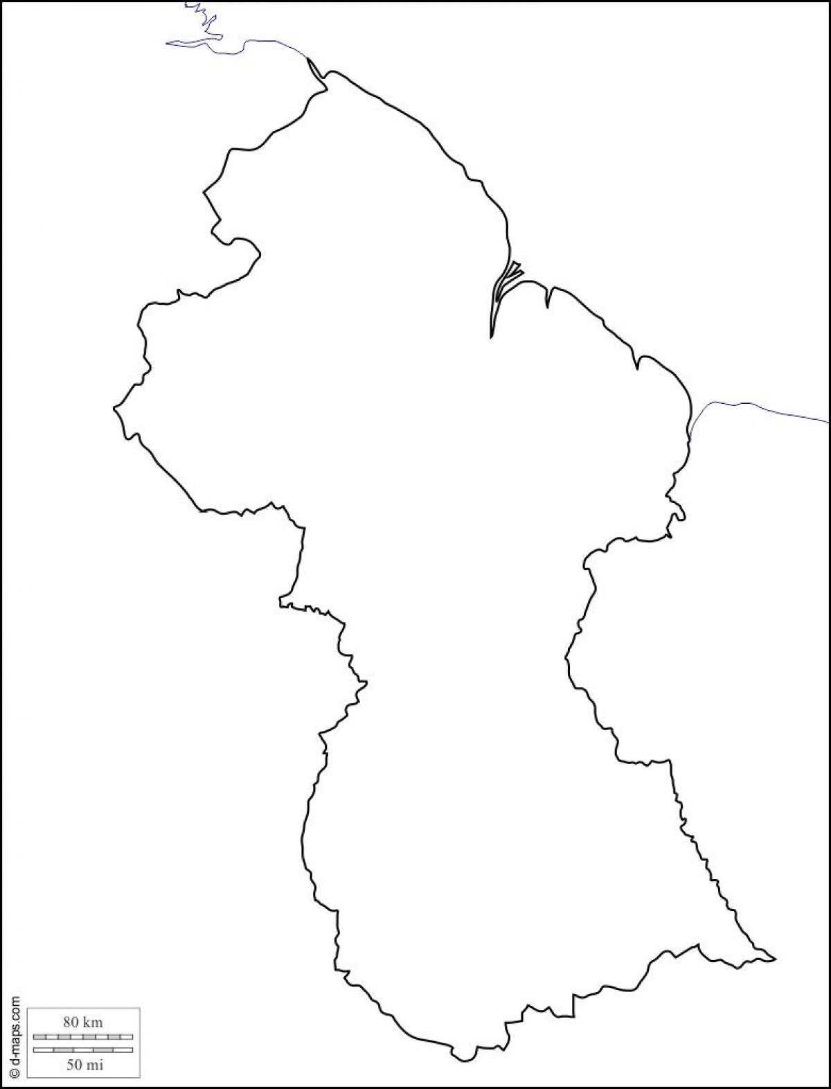hartă goală de Guyana