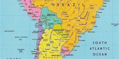 Harta Guyana, america de sud 
