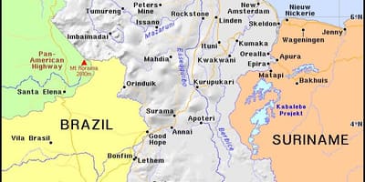 Harta Guyana țară