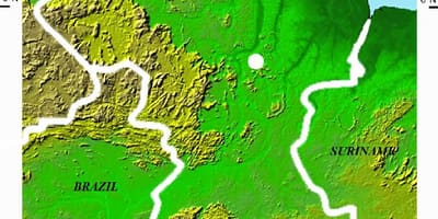 Harta de harta prin satelit de Guyana